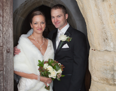  The first formal picture of the happy couple